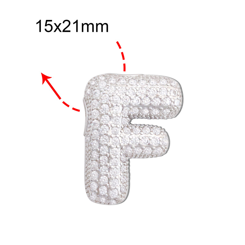 Messing Buchstabe F Charms Anhänger Zubehör 15x21mm 10St