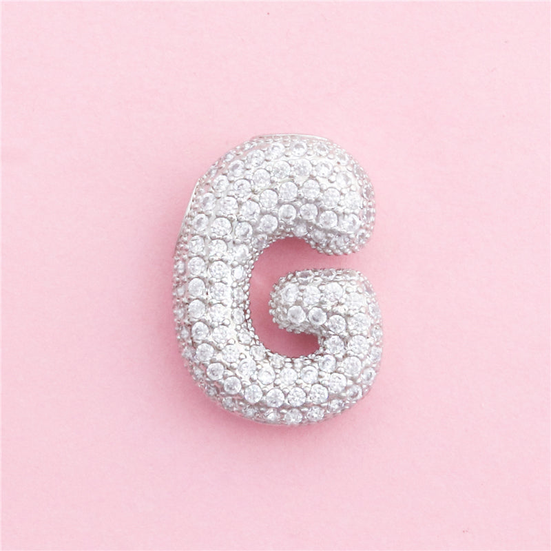 Dijes de latón con forma de letra G, accesorios para colgantes, 15 x 22 mm, 10 unidades