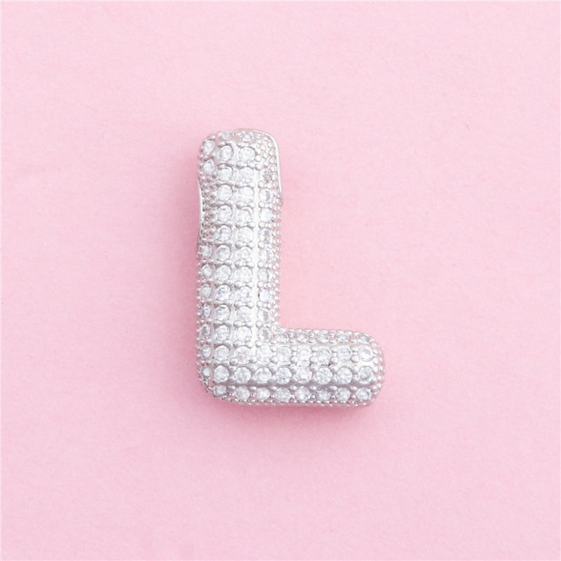 Pendentifs breloques en laiton lettre L accessoires 15x21mm 10pcs