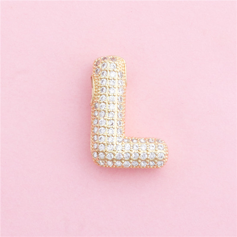 Pendentifs breloques en laiton lettre L accessoires 15x22mm 10pcs