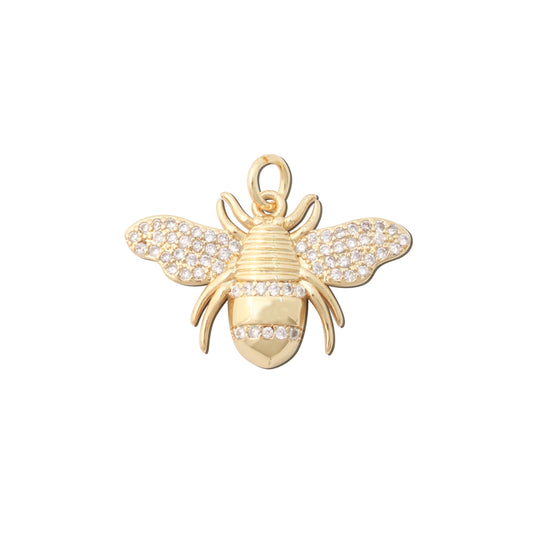 Breloques en Laiton Pendentifs Accessoires Forme Insecte 15x24mm 10pcs