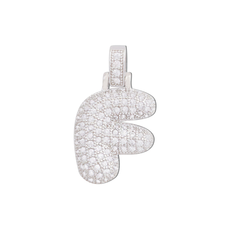 Ciondoli in ottone con lettera F, accessori 16x28mm, 10 pezzi