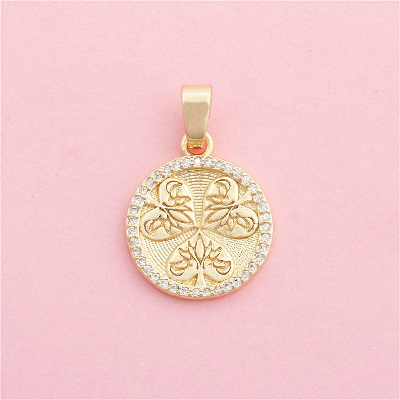 Brass Charms Pendants Accessories 16x19mm 10pcs