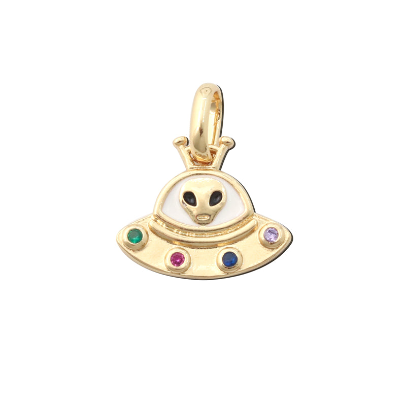 Brass Charms Pendants Accessories Spaceship Shape 16x20mm 10pcs