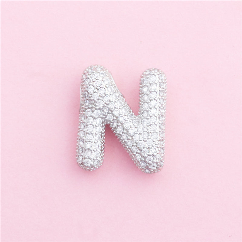 Подвески-шармы в виде буквы N из латуни, аксессуары 16x20 мм, 10 шт.