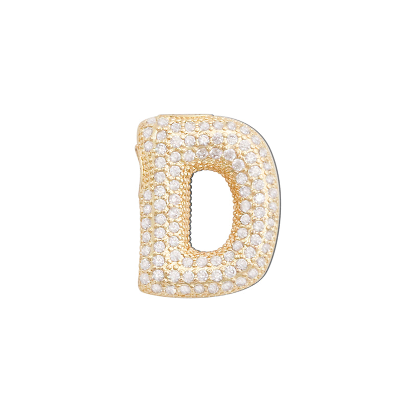 Подвески-шармы в виде буквы D из латуни, аксессуары 16x22 мм, 10 шт.