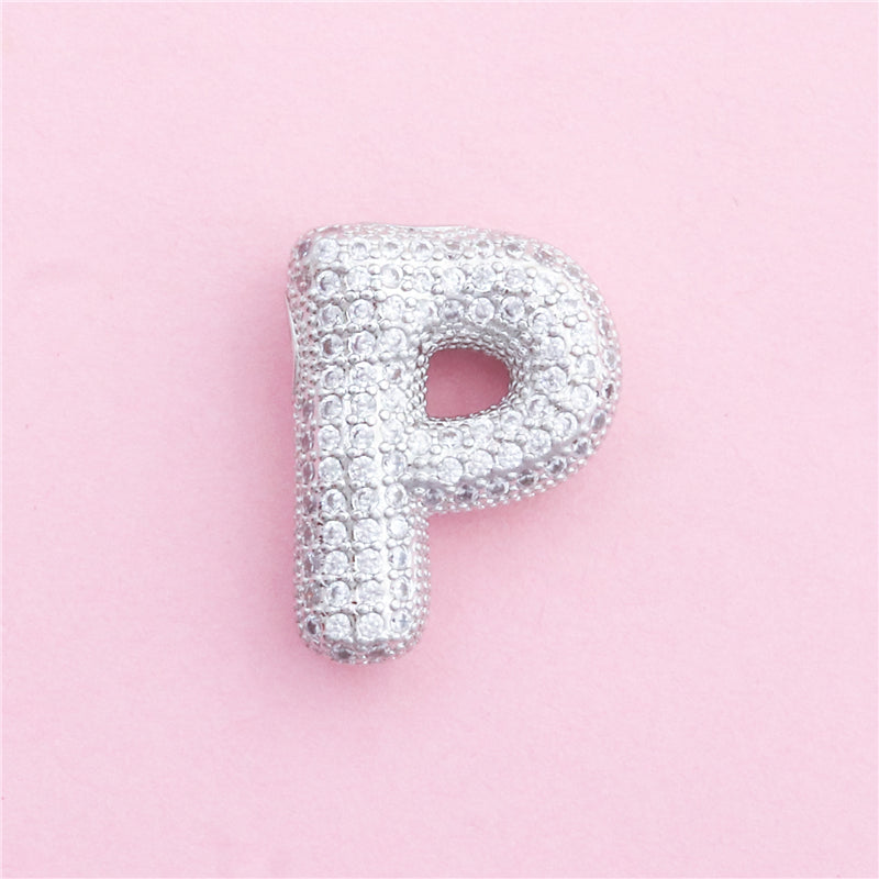 Pendentifs breloques en laiton lettre P accessoires 16x22mm 10pcs