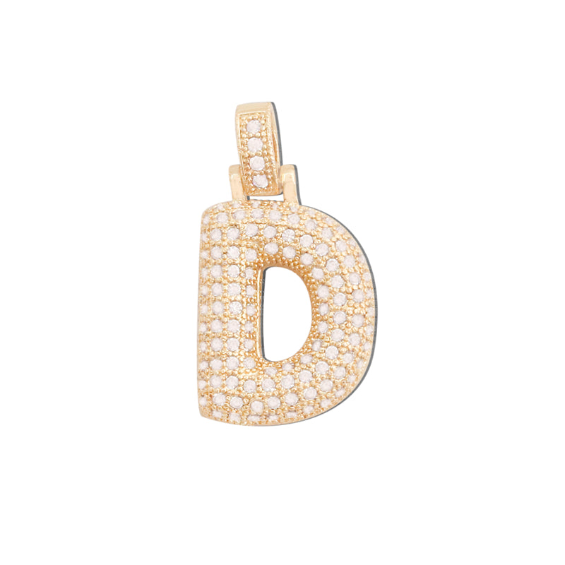 真鍮文字Dチャームペンダントアクセサリー16x29mm 10個