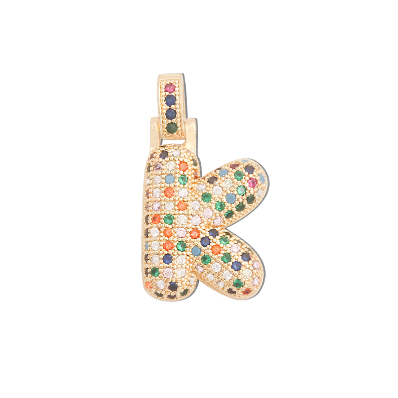 Brass Letter K Charms Pendants Accessories 16x29mm 10pcs