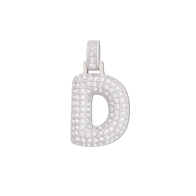 Acessórios para pingentes de amuletos letra D em latão 16x29mm 10 unidades