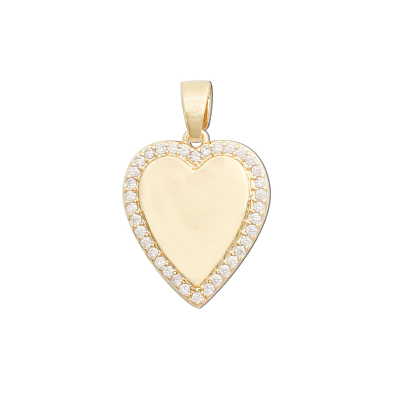 Ciondoli a forma di cuore in ottone, accessori 17x21mm 10 pezzi