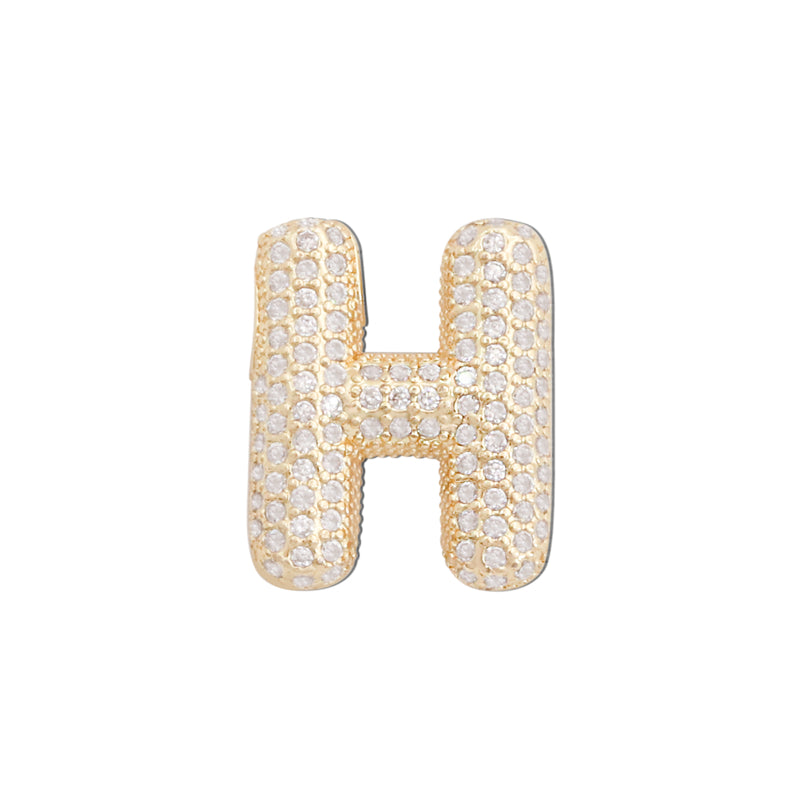 Pendentifs breloques en laiton lettre H accessoires 17x21mm 10pcs