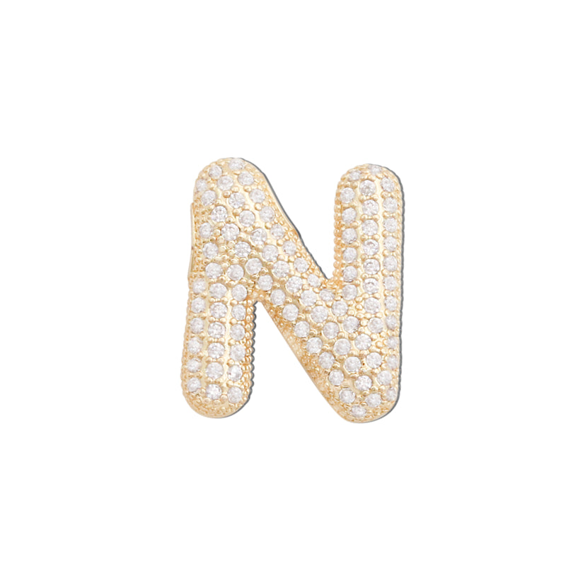 Pendentifs breloques en laiton lettre N accessoires 17x21mm 10pcs