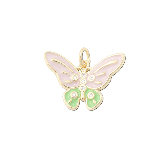 Brass Charms Pendants Accessories Butterfly Shape 17x23mm 10pcs