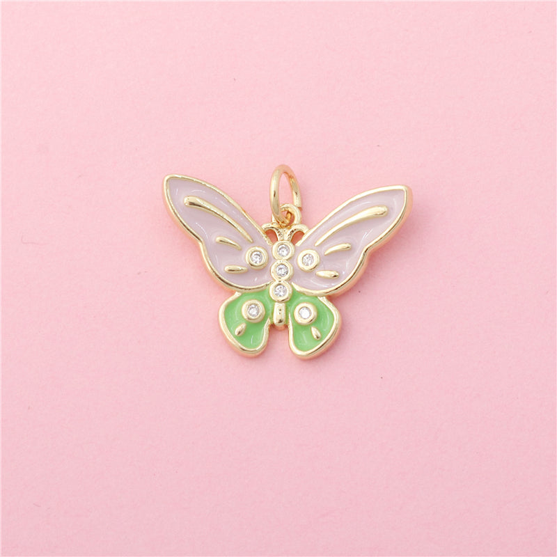 Latón Charms Colgantes Accesorios Forma Mariposa 17x23mm 10pcs