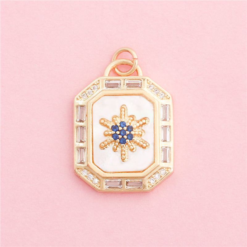 Brass Charms Pendants Accessories 17x23mm 10pcs