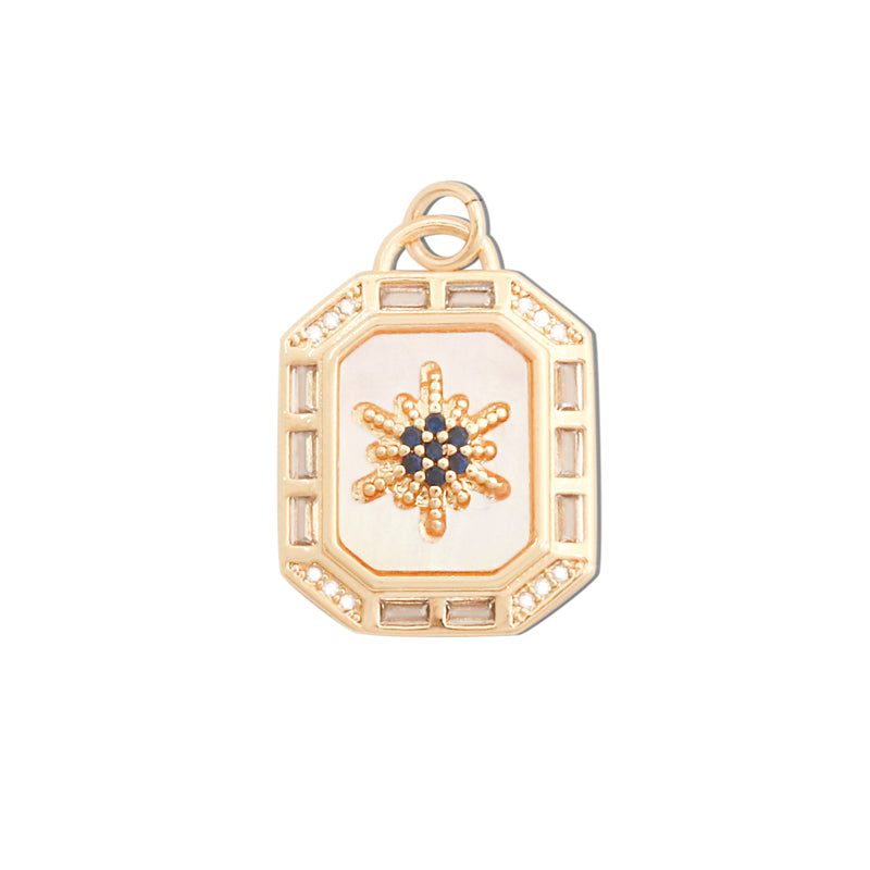 Dijes de latón para colgantes, accesorios, 17 x 23 mm, 10 unidades