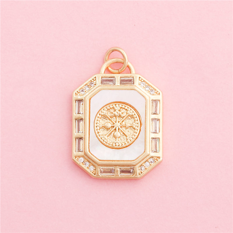 Brass Charms Pendants Accessories 17x23mm 10pcs