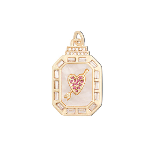 Brass Charms Pendants Accessories 17x23mm 10pcs