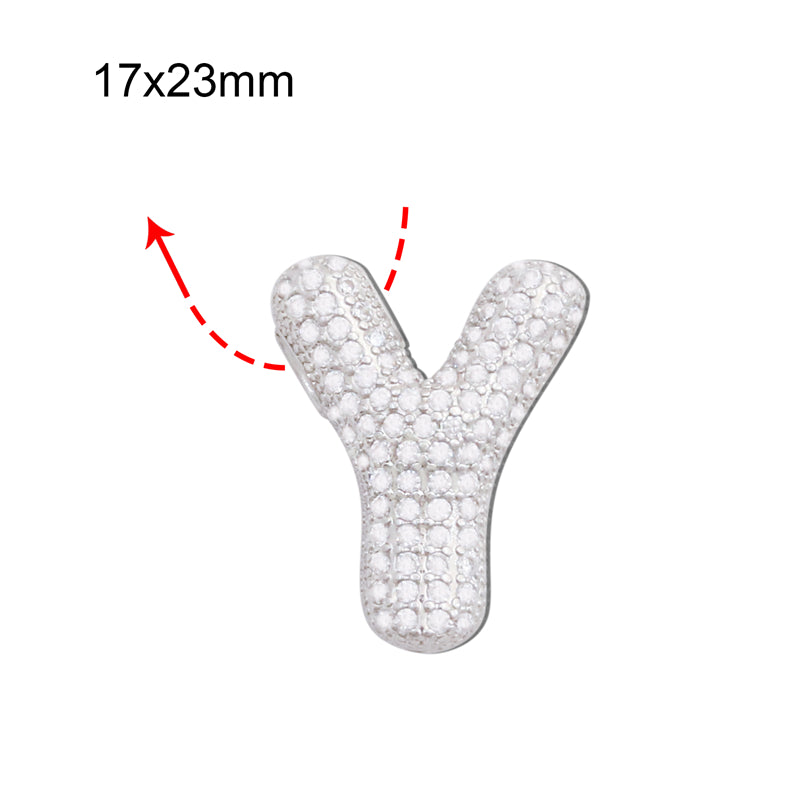 Messing Buchstabe Y Charms Anhänger Zubehör 17x23mm 10St