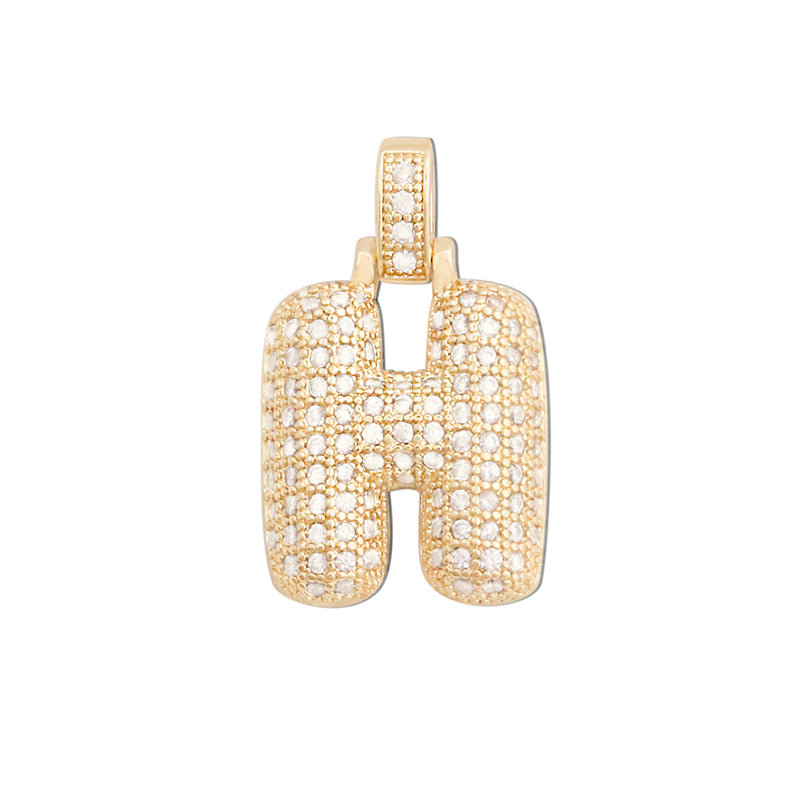 Messing Buchstabe H Charms Anhänger Zubehör 17x28mm 10St