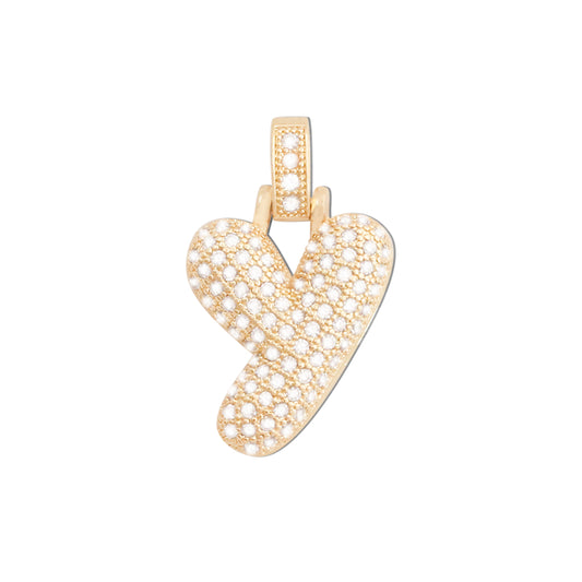 Messing Buchstabe Y Charms Anhänger Zubehör 17x28mm 10St