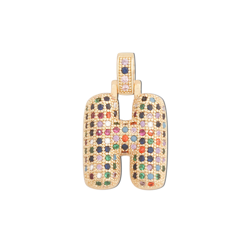 Подвески-шармы в виде буквы H из латуни, аксессуары 17x28 мм, 10 шт.