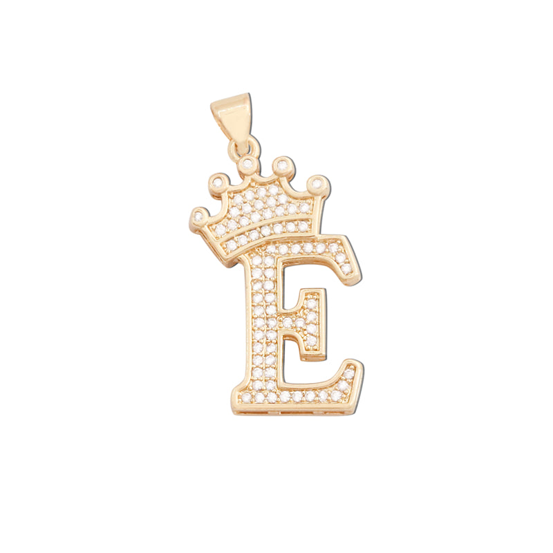 Pendentifs breloques en laiton lettre E accessoires 17x29mm 10pcs