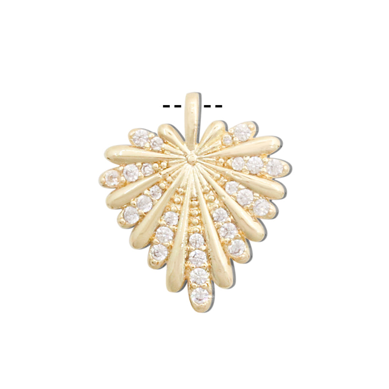 Pendentifs en forme de feuilles en laiton Accessoires 18x21mm 10pcs