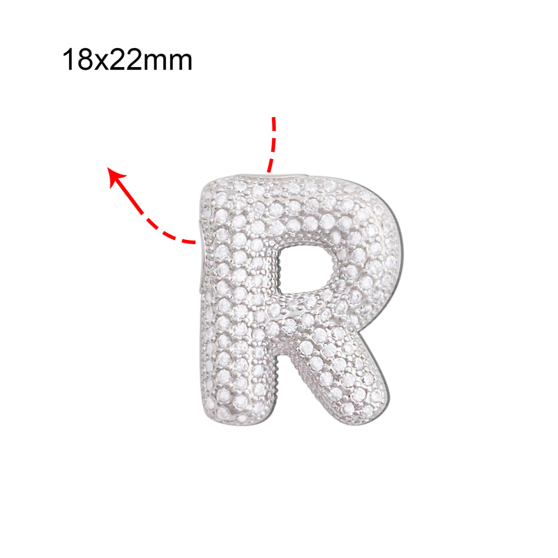 Подвески-шармы в виде буквы R из латуни, аксессуары 18x22 мм, 10 шт.