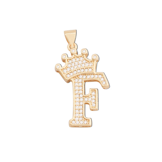 Pendentifs breloques en laiton lettre F accessoires 17x29mm 10pcs