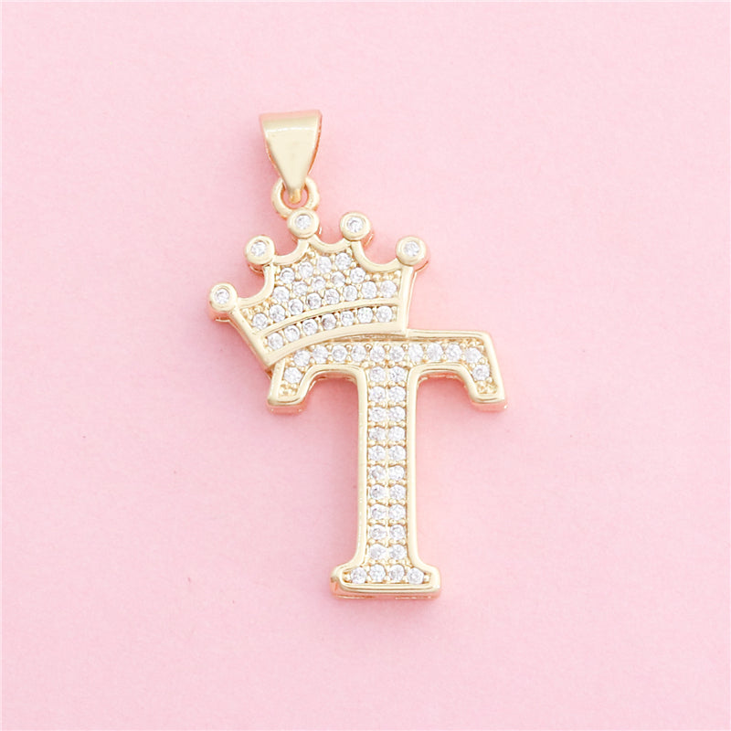 Colgantes de latón con forma de letra T, accesorios, 18 x 28 mm, 10 unidades