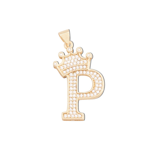 Dijes de latón con forma de letra P, accesorios para colgantes, 18 x 29 mm, 10 unidades