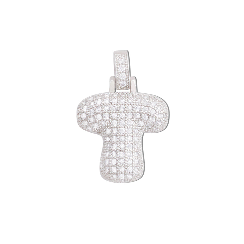 Acessórios de pingentes de amuletos de letra T de latão 18x29mm 10pcs