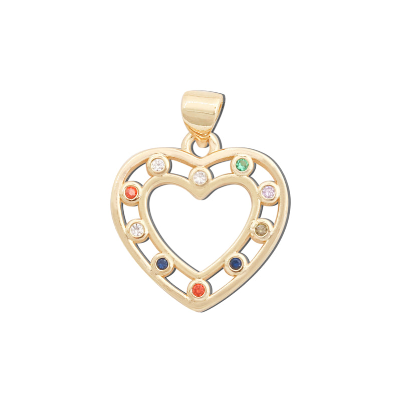 Ciondoli a forma di cuore in ottone, accessori 19x19mm 10 pezzi