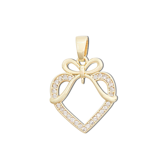 Ciondoli a forma di cuore in ottone, accessori 19x21mm 10 pezzi