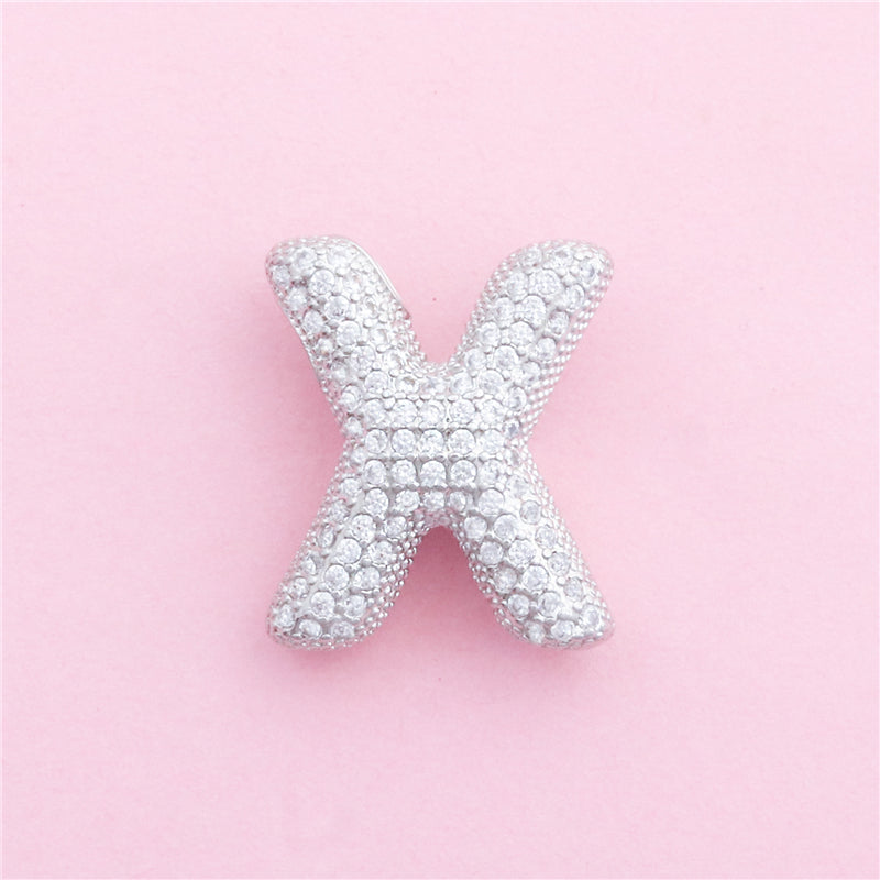 Pendentifs breloques lettre X en laiton accessoires 19x23mm 10pcs