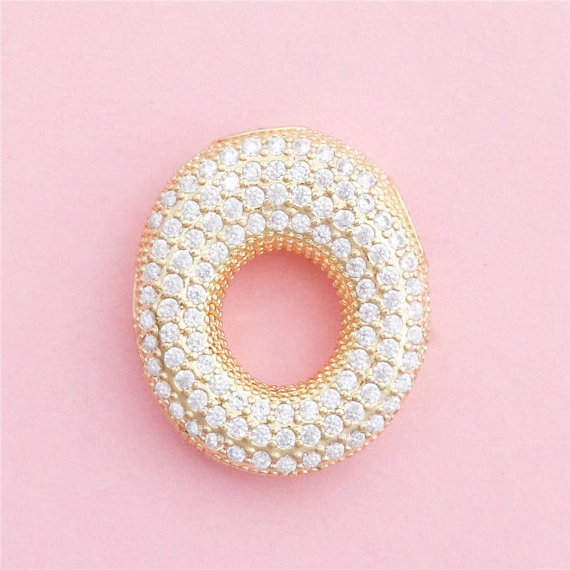 Подвески-шармы в виде буквы O из латуни, аксессуары 20x23 мм, 10 шт.