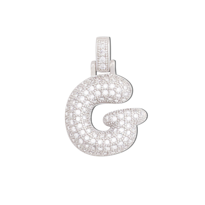 Acessórios de pingentes de amuletos de letra G de latão 20x28mm 10pcs