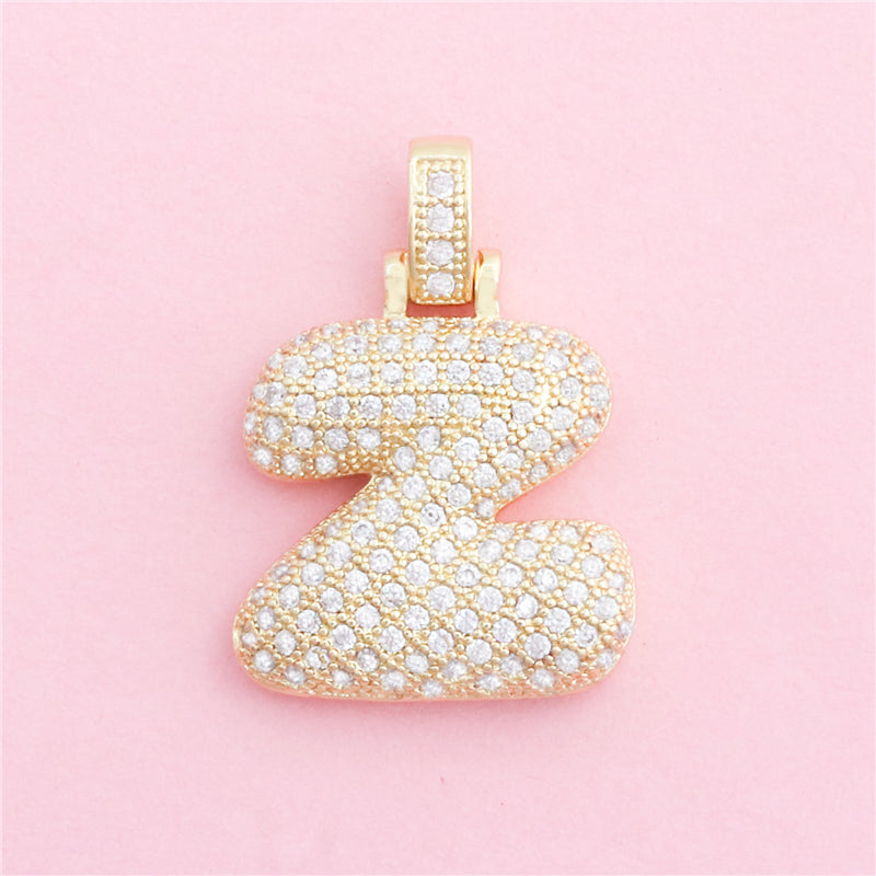 Messing Buchstabe Z Charms Anhänger Zubehör 20x29mm 10St