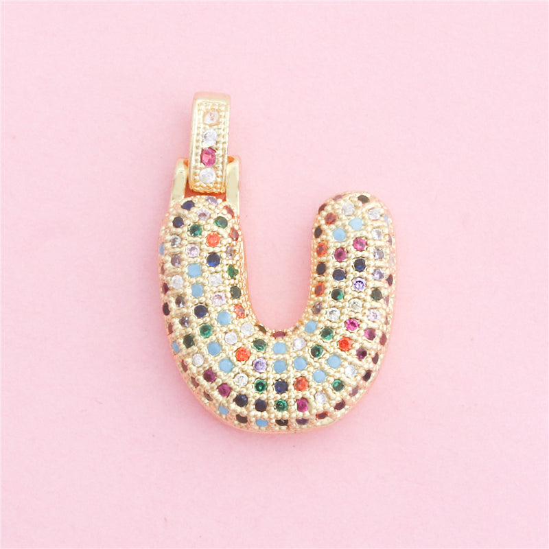 Messing Buchstabe U Charms Anhänger Zubehör 20x29mm 10St