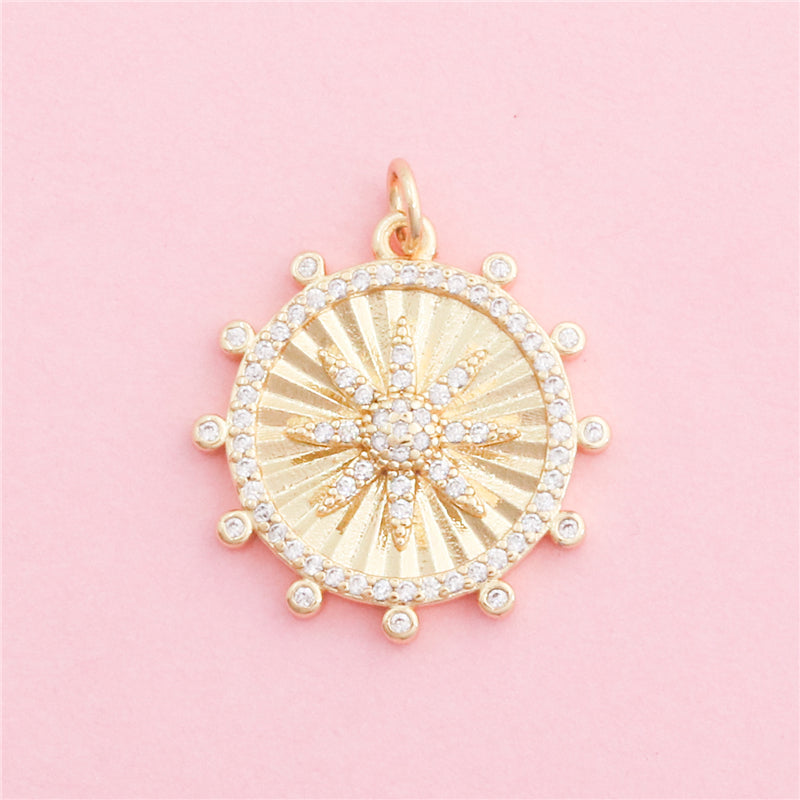 Acessórios para pendentes de latão 21x22mm 10pcs