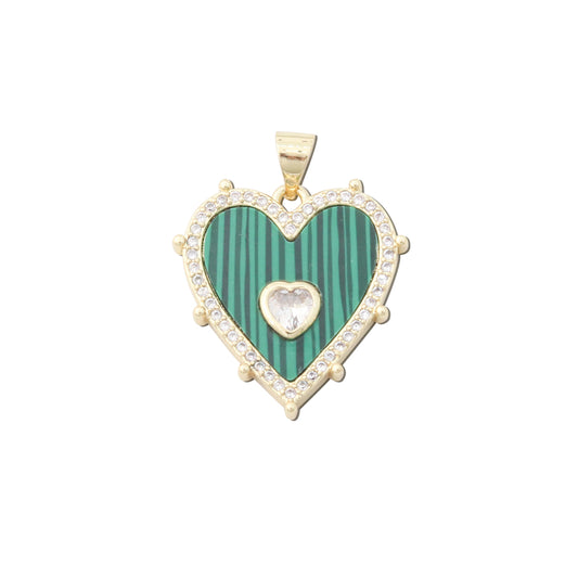 Pendenti in Ottone Accessori Pendenti a Forma di Cuore 21x22mm 10pz