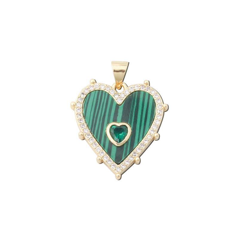 Pendenti in Ottone Accessori Pendenti a Forma di Cuore 21x22mm 10pz