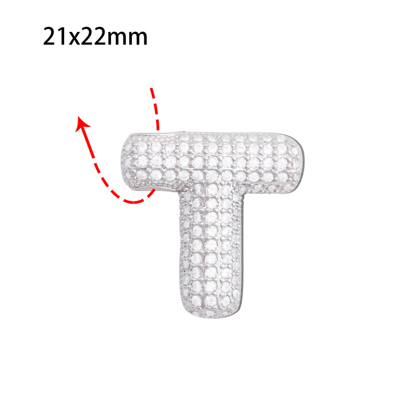 Подвески-шармы в виде буквы Т из латуни, аксессуары 21x22 мм, 10 шт.