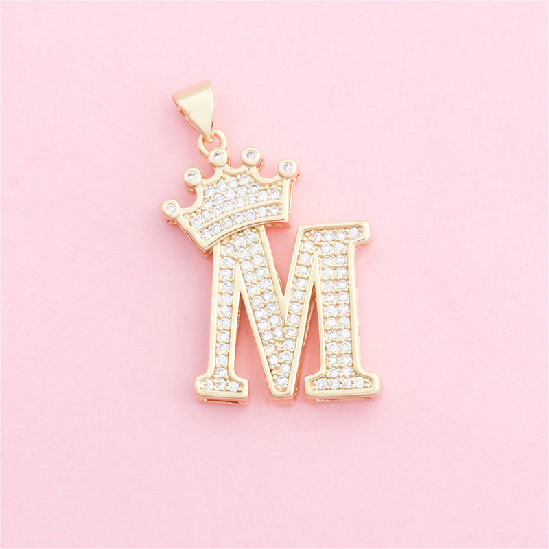Подвески-шармы в виде буквы М из латуни, аксессуары 21x28 мм, 10 шт.
