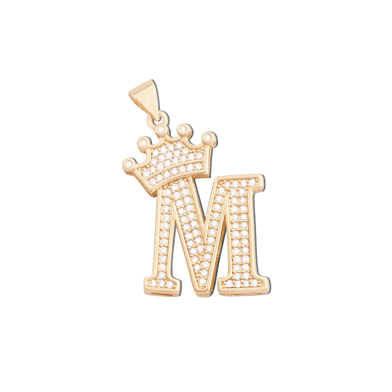 Подвески-шармы в виде буквы М из латуни, аксессуары 21x28 мм, 10 шт.
