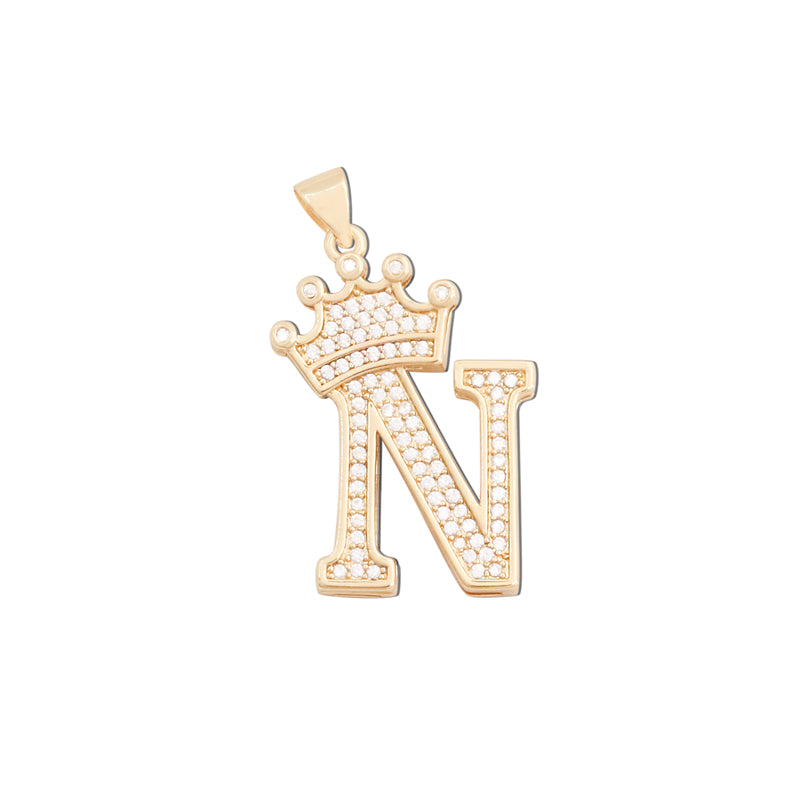 Pendentifs breloques en laiton lettre N accessoires 21x28mm 10pcs