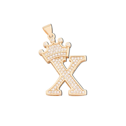 Messing Buchstabe X Charms Anhänger Zubehör 21x28mm 10St