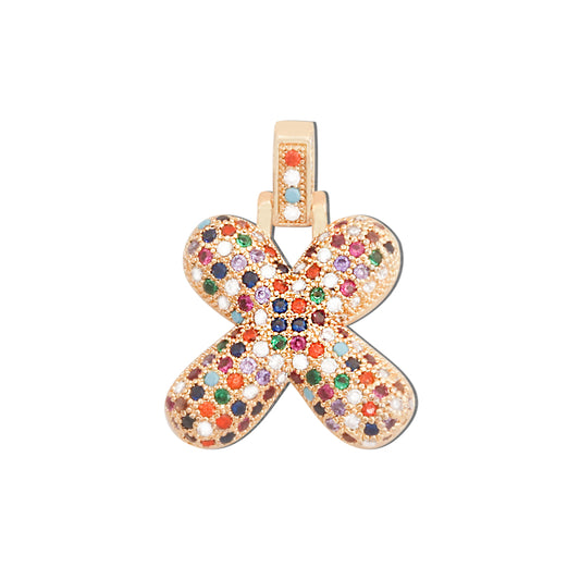 Messing Buchstabe X Charms Anhänger Zubehör 21x28mm 10St